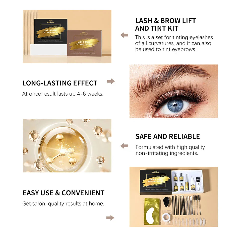 Professional Eyelash and Eyebrow Lifting and Tinting Kit