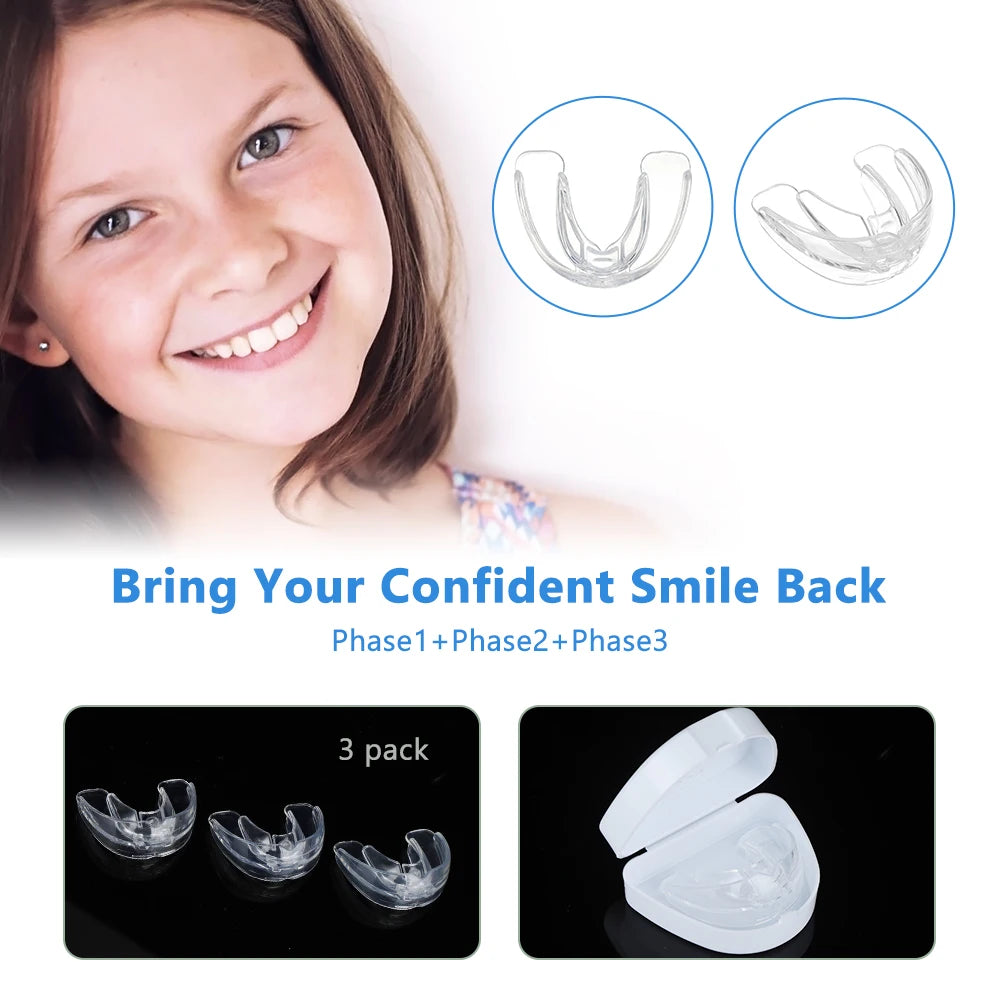 3 Stage Kids Silicone Dental Alignment Trainer Retainer Set - 3