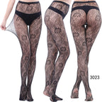 Nylon Spandex Jacquard Patterned Fishnet Pantyhose Tights