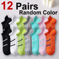Polyester Elastane Striped Low Cut Sports Ankle Socks