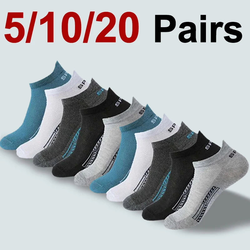 Polyester Elastane Low Cut Casual Mens Socks