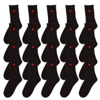 Polyester Elastane Heart Pattern Crew Socks