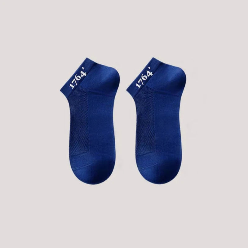 10 Pairs Mens Polyester Elastane Breathable Mesh Ankle Socks