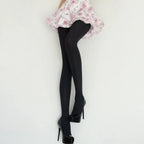 Nylon Elastane Solid Color Opaque Tights