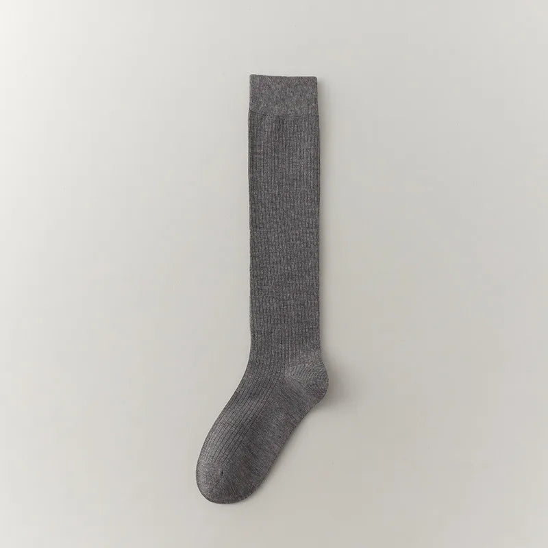 Wool Cotton Blend Knee High Casual Socks - 7