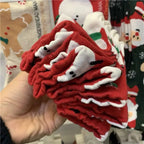 Polyester Elastane Christmas Print Casual Socks