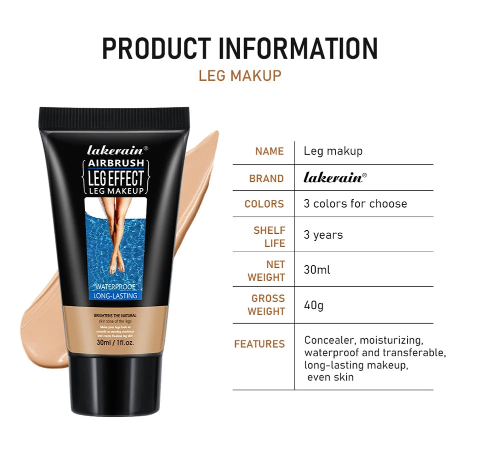 Liquid Leg Makeup Foundation Waterproof Body Concealer