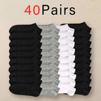 Mens Polyester Elastane Breathable No Show Ankle Socks