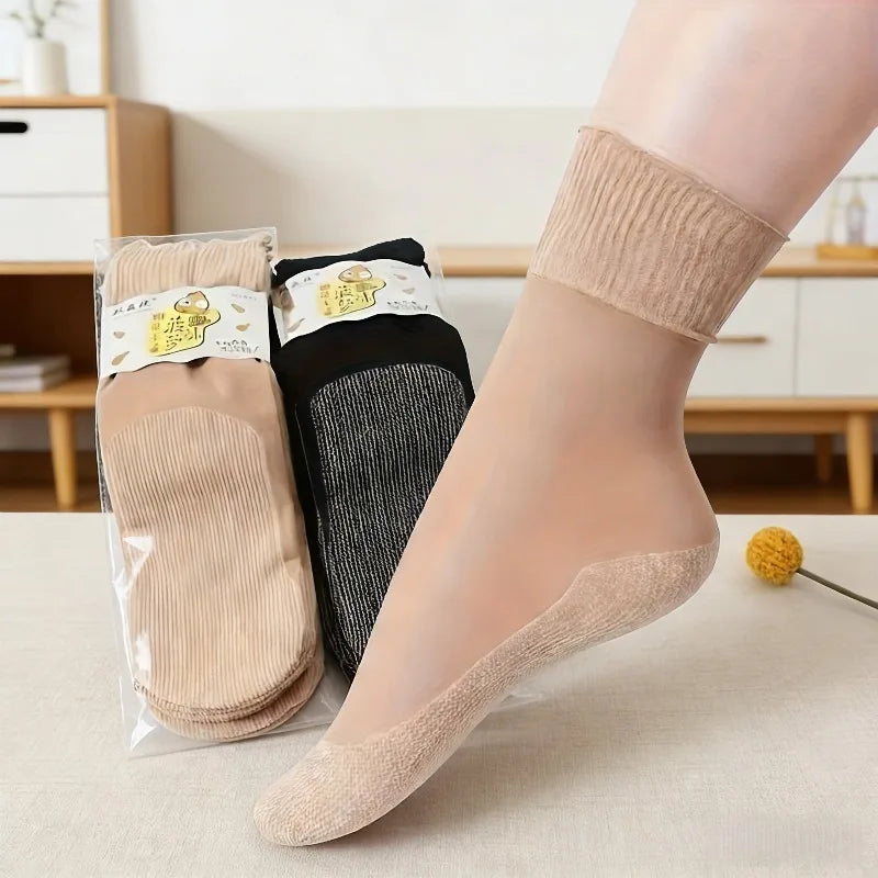 12 Pairs Non Binding Nylon Elastane Crew Socks for Sensitive Feet - 9