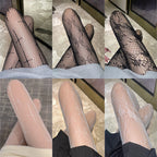 Nylon Elastane Floral Lace Fishnet Tights Pantyhose