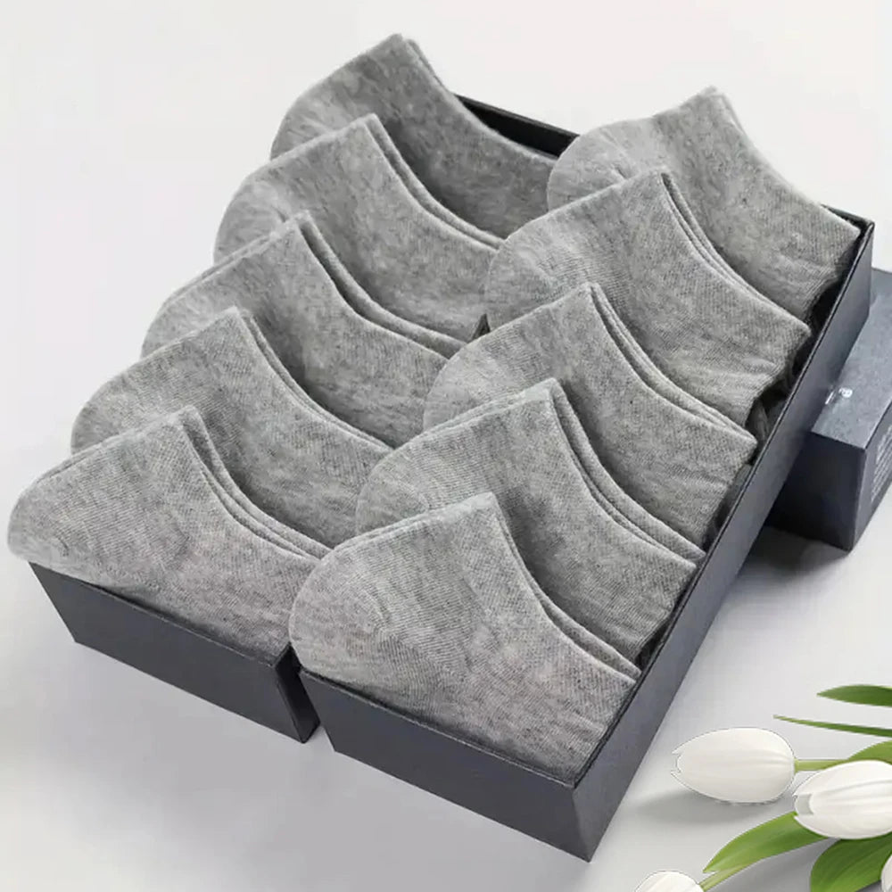 Polyester Elastane Mens No Show Low Cut Casual Socks - 10