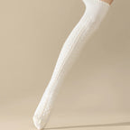 Wool Blend Knit Knee High Socks
