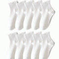 Polyester Elastane Ruffle Crew Socks Set