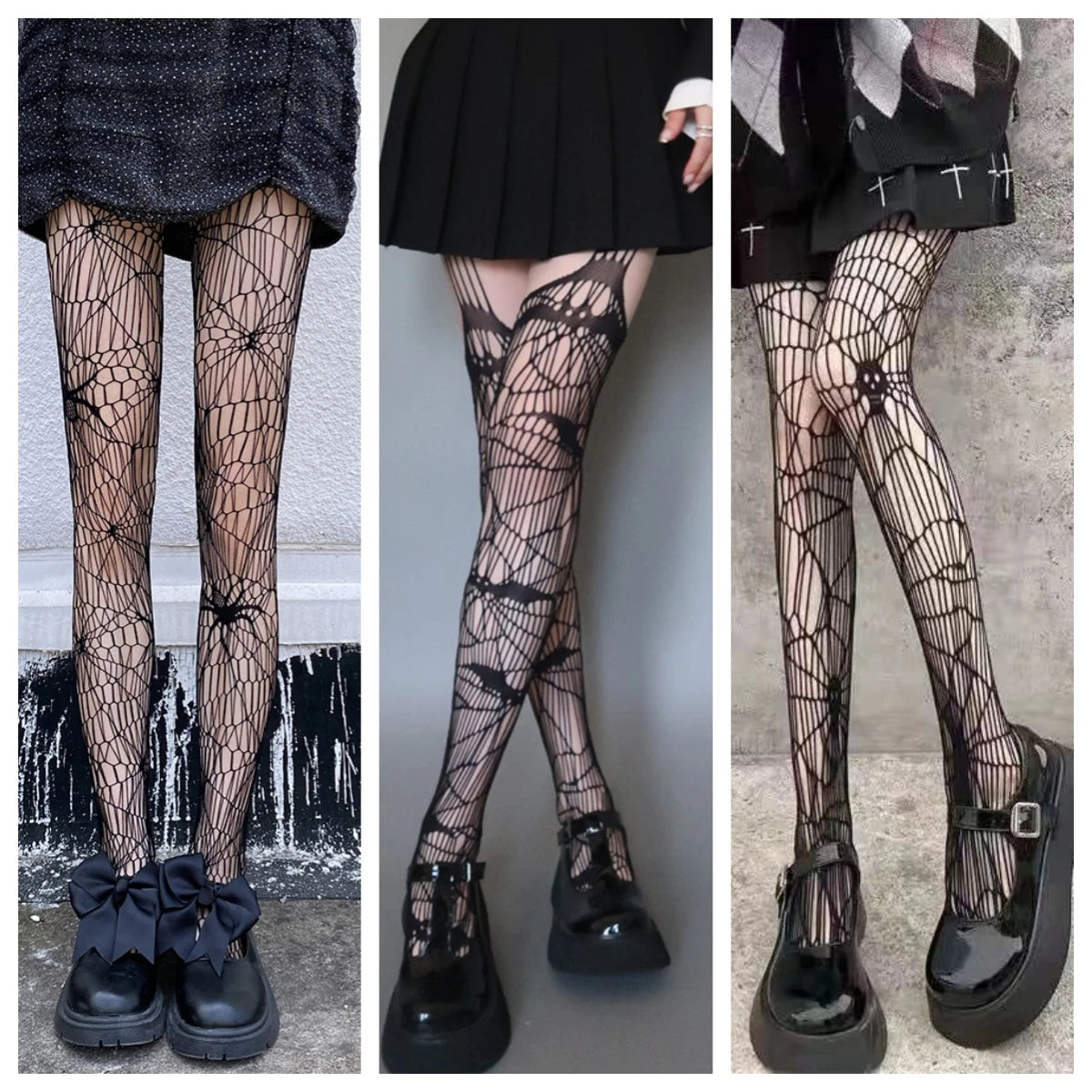 Nylon Spiderweb Pattern Pantyhose Stockings