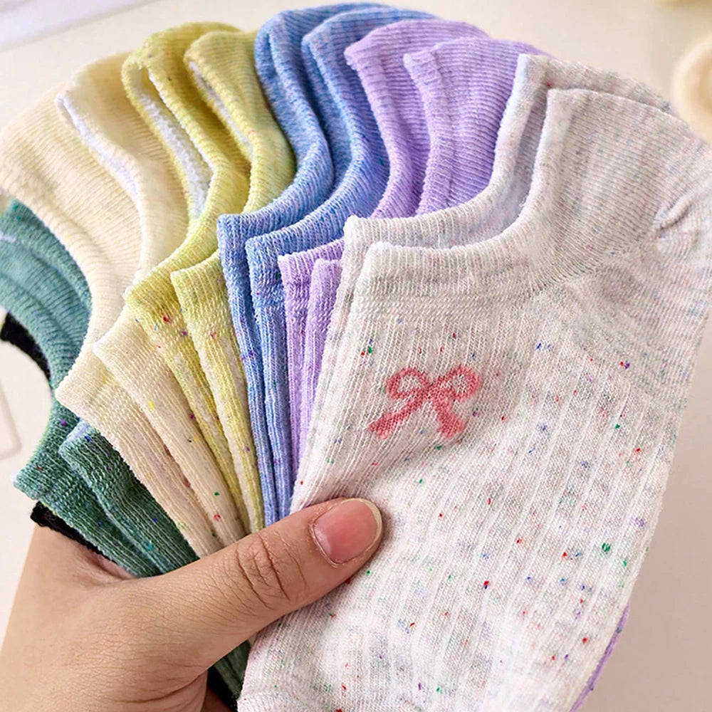 Polyester Elastane Low Tube Ankle Socks - 8