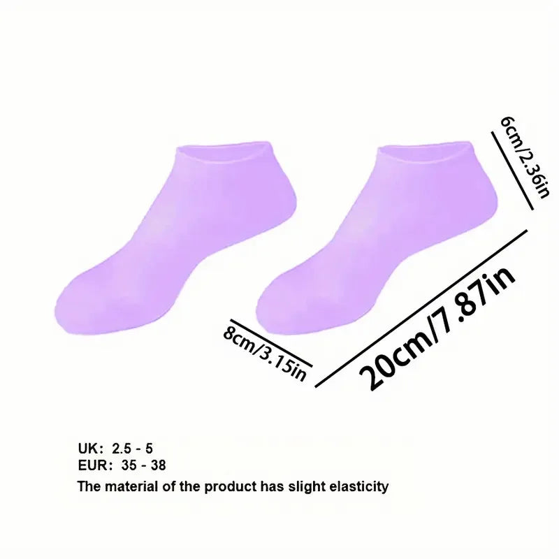 Silicone Moisturizing Socks for Dry Cracked Feet - 5