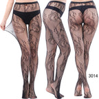 Nylon Spandex Jacquard Patterned Fishnet Pantyhose Tights