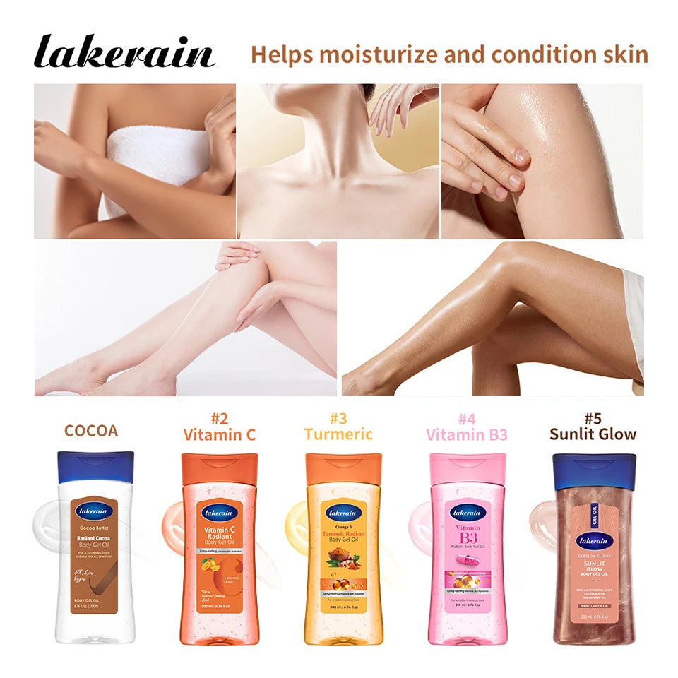 Moisturizing Shimmer Body Gel Oil Hydrating Skin Care - 7