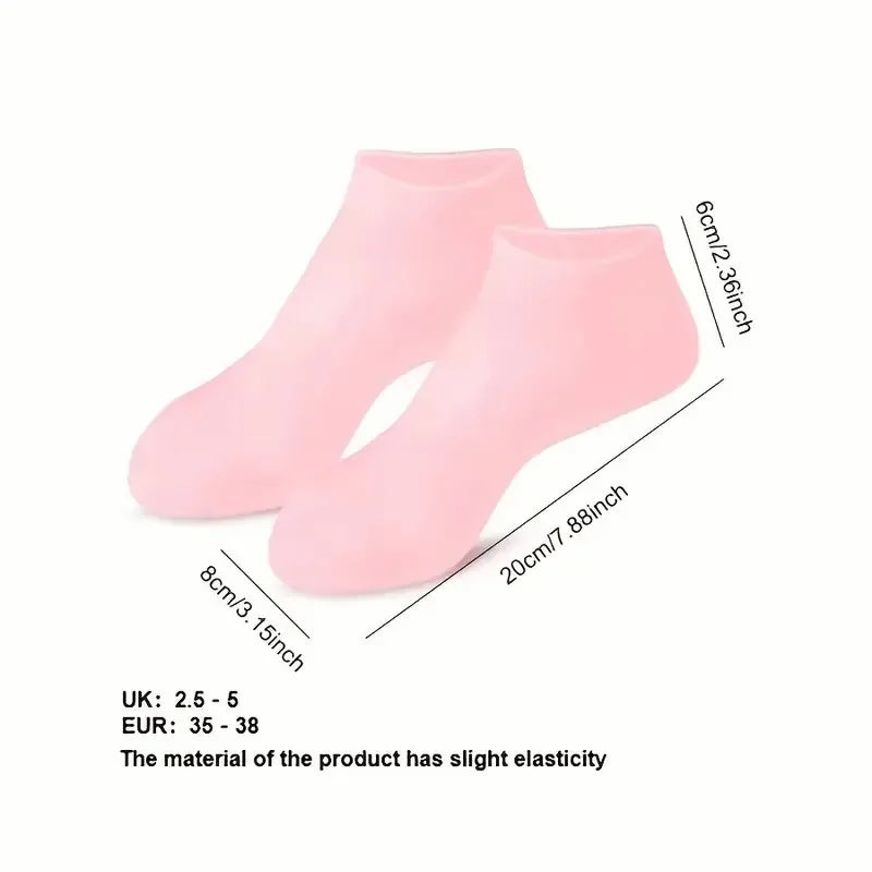 Silicone Moisturizing Socks for Dry Cracked Feet - 5