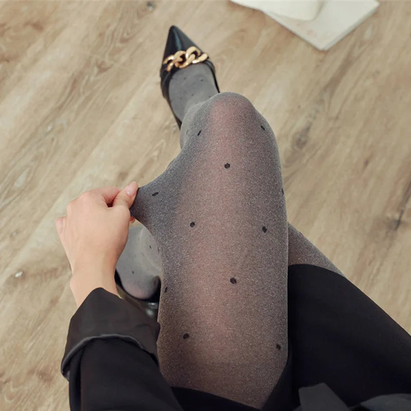 Polka Dot Nylon Pantyhose Tights for Women
