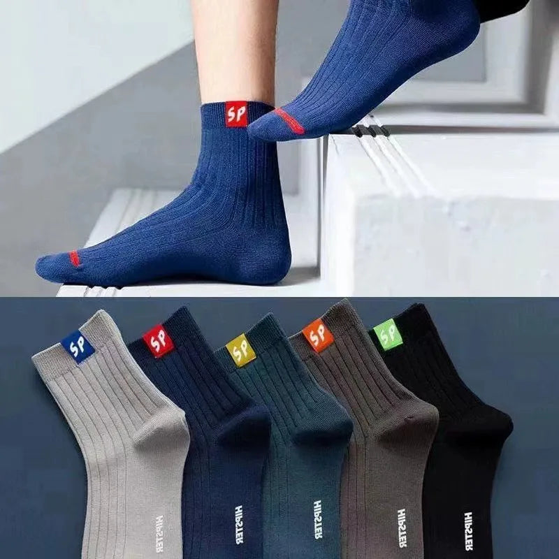 Polyester Blend Crew Socks Breathable Daily Wear