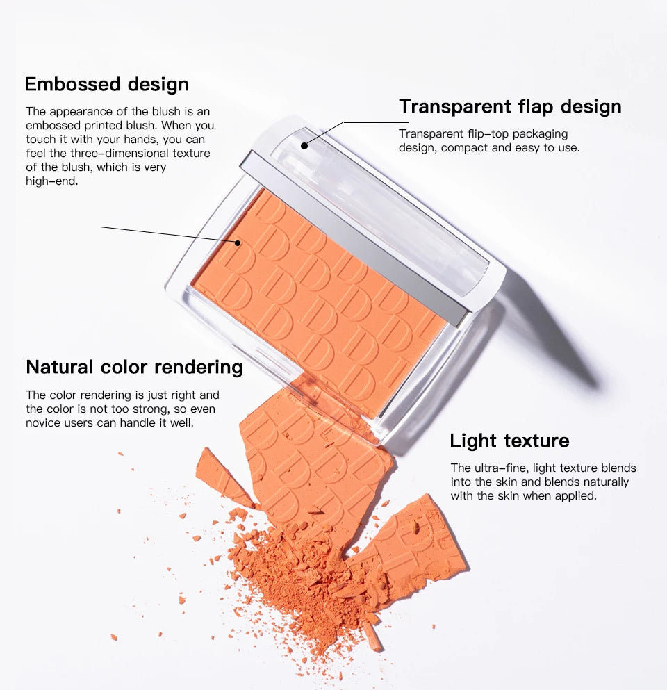 Embossed Matte Powder Blush Palette - 10