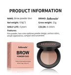 Dual Shade Eyebrow Powder Palette with Application Brush