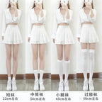 Solid Color Nylon Velvet Womens Knee High Socks