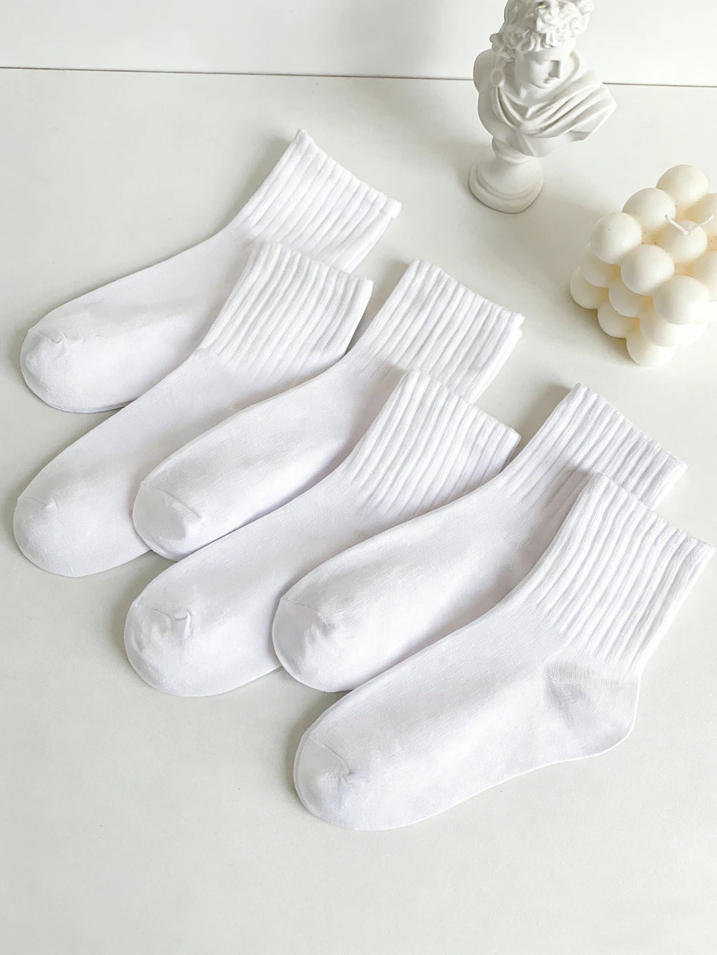 Womens Polyester Elastane Low Tube Casual Ankle Socks 6 Pack
