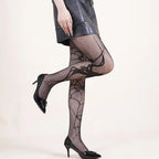 Nylon Elastane Halloween Fishnet Tights Gothic Patterned Stockings