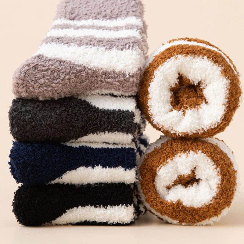 Polyester Elastane Warm Winter Crew Socks