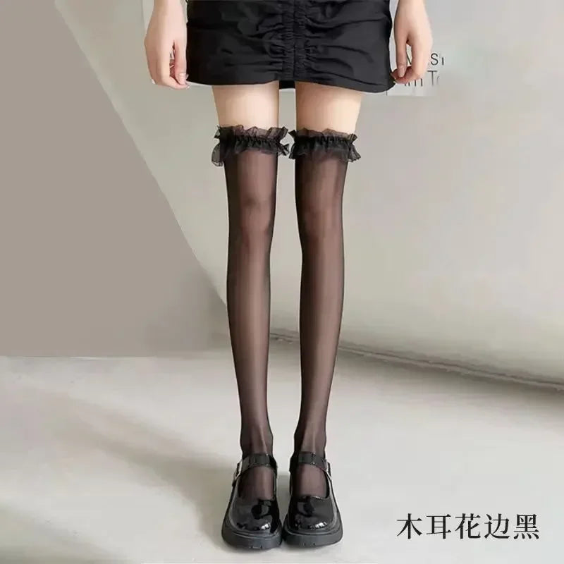 Nylon Thigh High Stockings For Women - 14