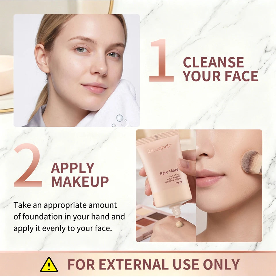 Liquid Matte Foundation Natural Waterproof Coverage Face Makeup - 16