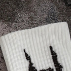 Polyester Elastane Skeleton Hand Print Crew Socks