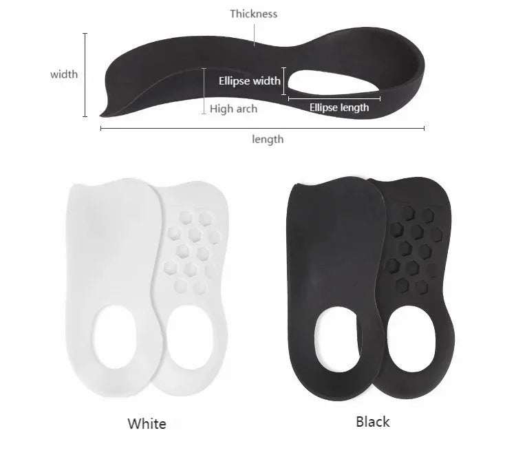 TPR Arch Support Orthopedic Shoe Insoles for Flat Feet - 17