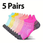 5 Pairs Polyester Spandex Low Tube Ankle Socks