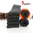 Wool Blend Thermal Crew Socks For Men