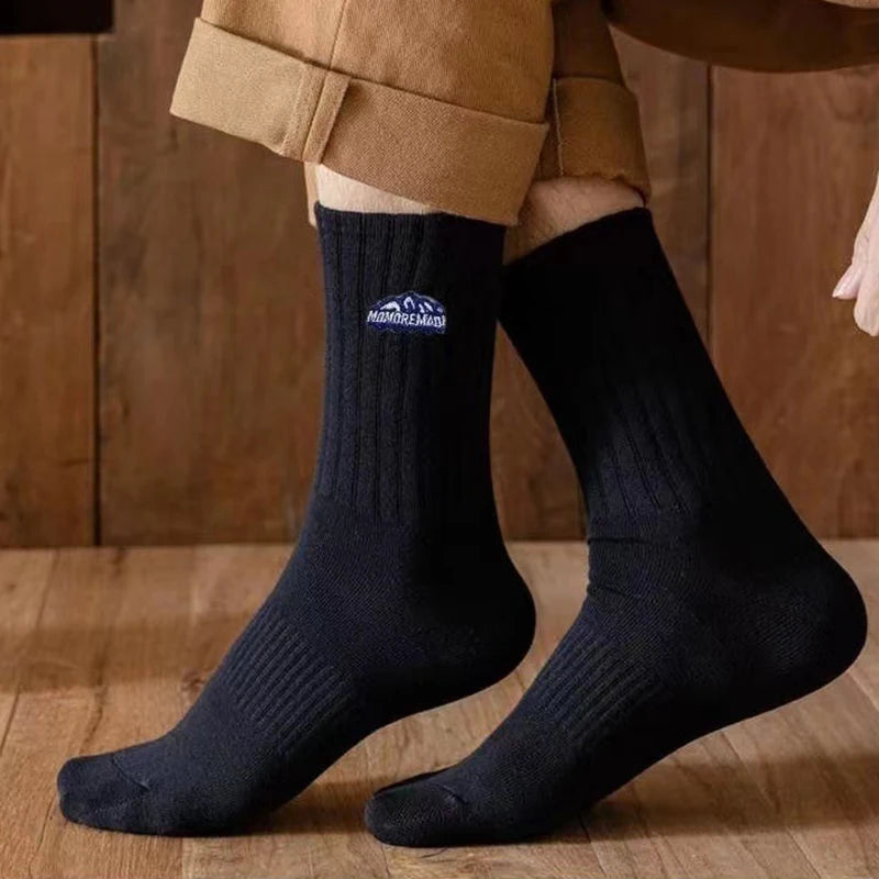 Polyester Blend Crew Socks Casual Footwear 4 Pair Set