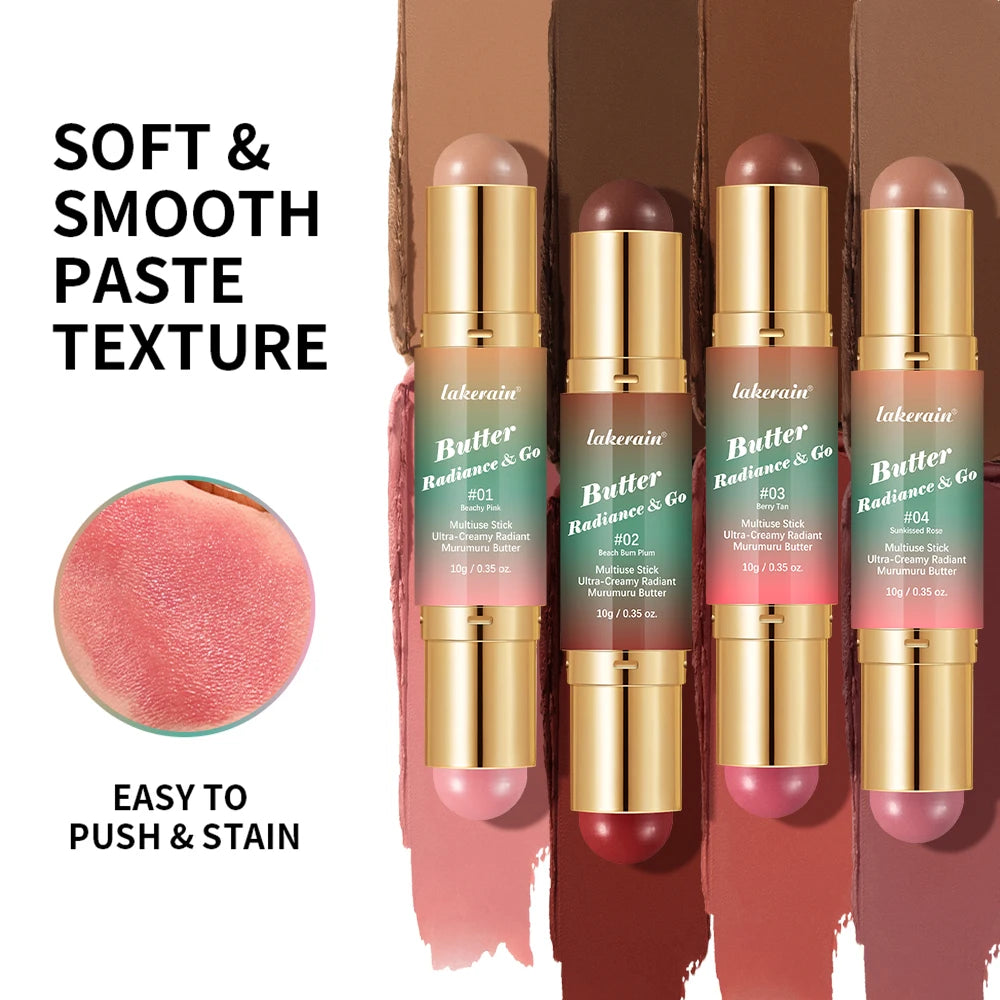 Double Ended Cream Bronzer and Blush Makeup Stick - 3