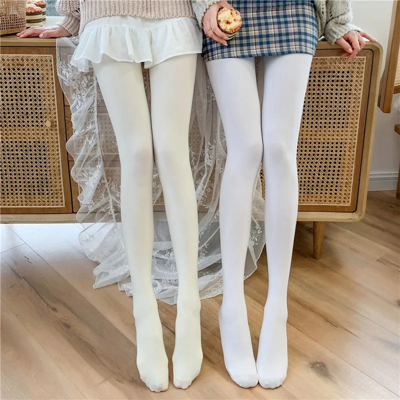 Nylon Lolita Pantyhose Sweet Solid Color Tights - 11