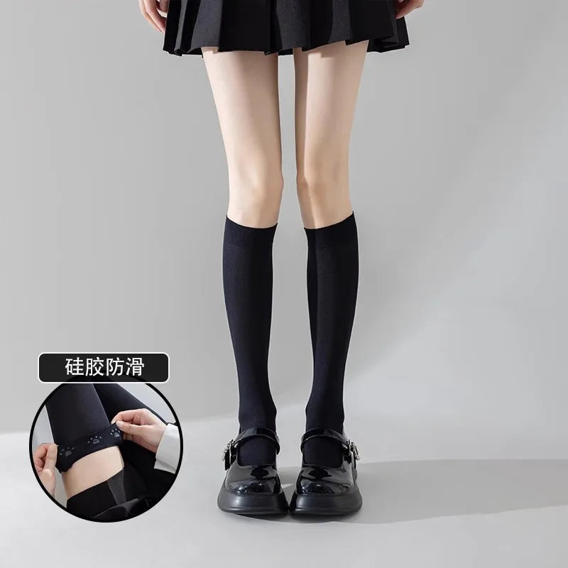 Polyester Thigh High Stockings Anti Slip Socks