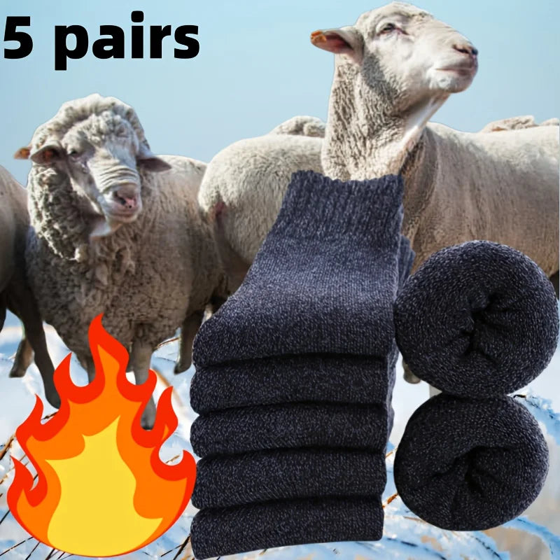 Polyester Elastane Blend Crew Socks 5 Pack