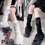 Polyester Elastane Bow Lolita Leg Warmers