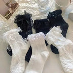 Polyester Lace Ruffle Lolita Socks Mid Tube Casual Wear