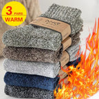 Polyester Elastane Knit Crew Socks Three Pair Set