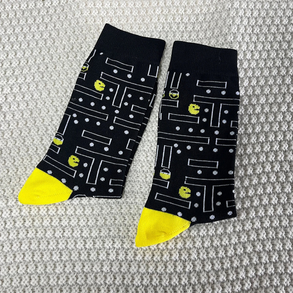 Cotton Blend Unisex Gaming Pattern Crew Socks
