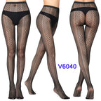 Nylon Spandex Jacquard Patterned Fishnet Pantyhose Tights