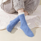 Polyester Elastane Fuzzy Winter Socks for Women