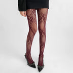 Floral Lace Mesh Pantyhose Women Nylon Tights