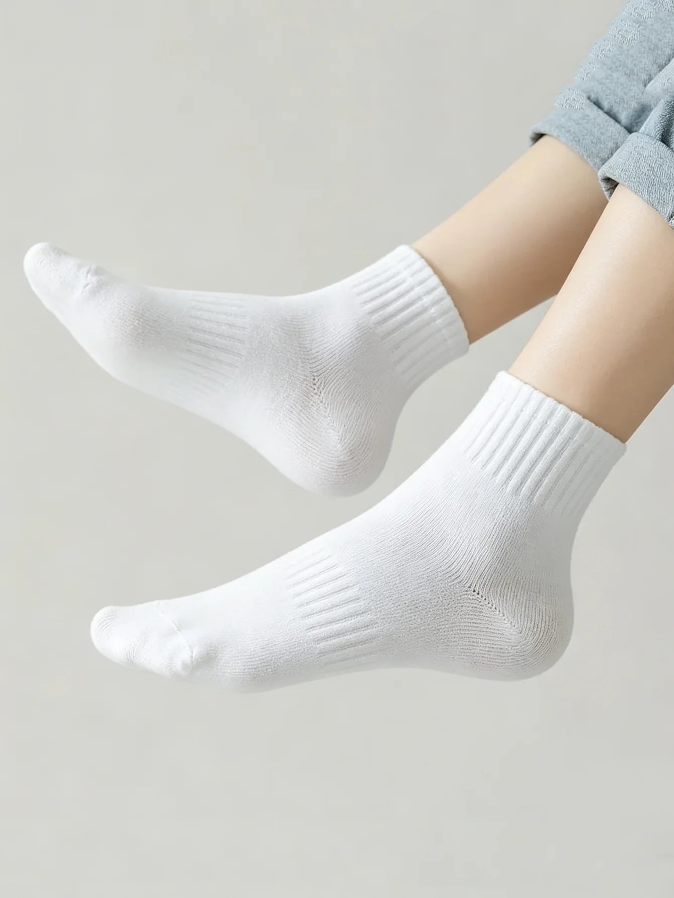10 Pairs Polyester Elastane Women Casual Low Tube Ankle Socks - 13